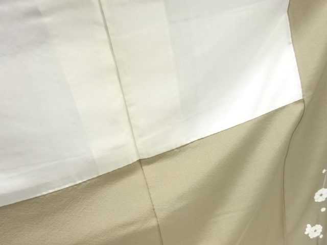  竹笹に枝梅模様一つ紋訪問着